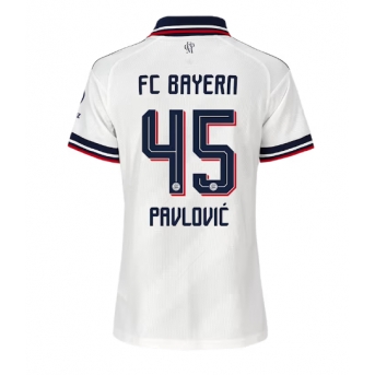 Bayern Munich Aleksandar Pavlovic #45 Maglia Gara Trasferta Repliche 2026-27 Donna Maniche Corte